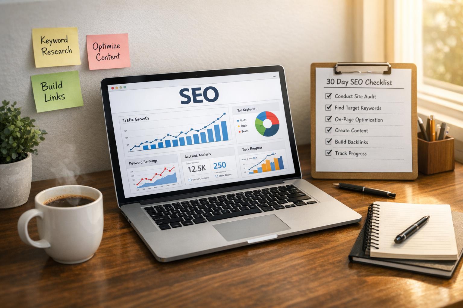SEO in 30 Days for New Businesses: A Simple Plan to First Leads