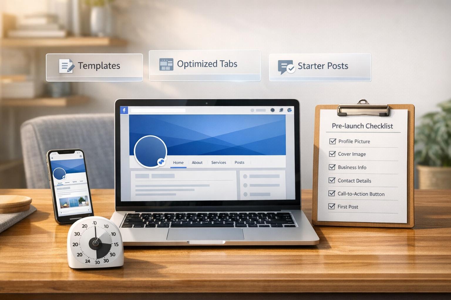 Facebook Page for Business in 20 Minutes: Templates + Checklist