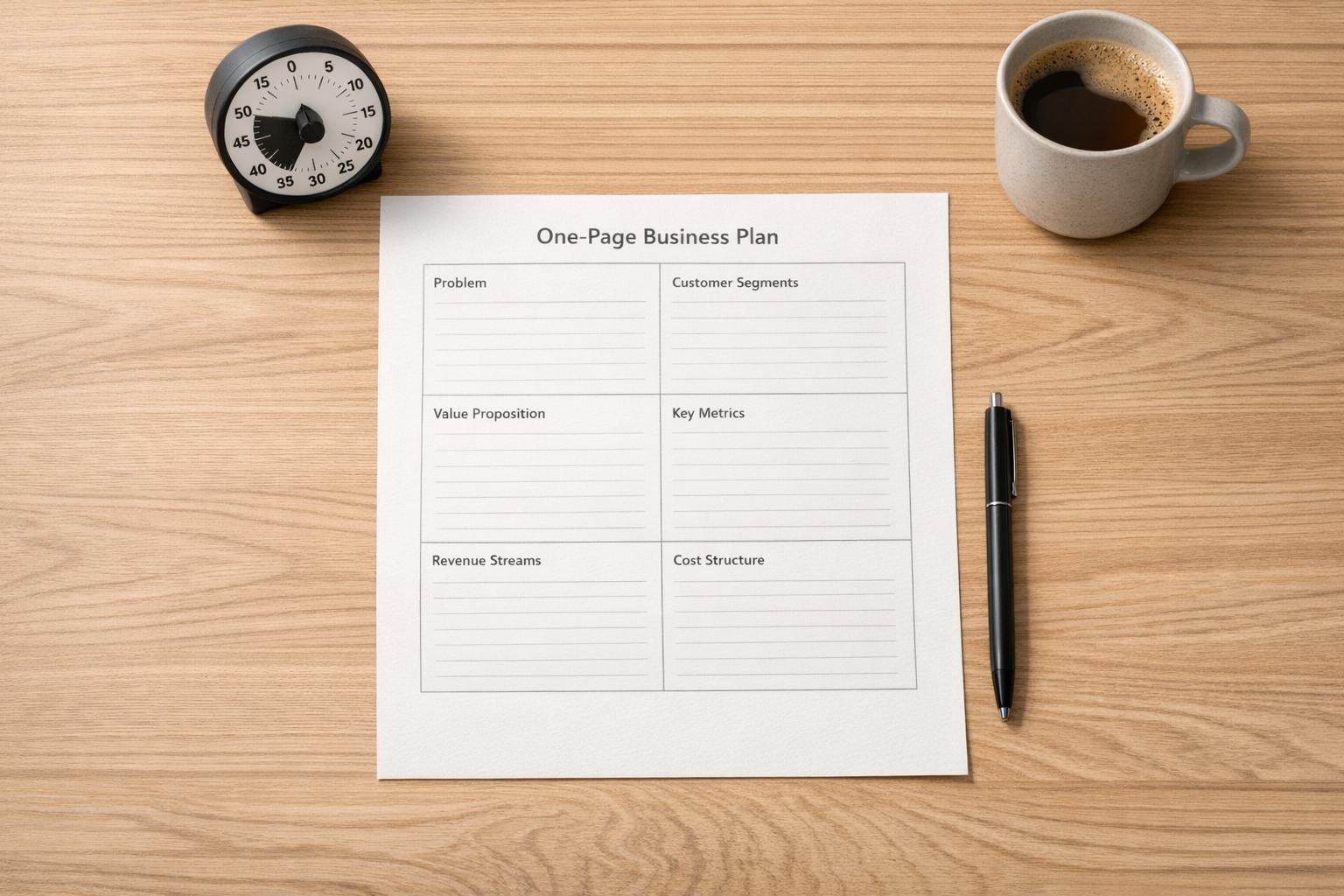 The 20-Minute Business Plan: Copy My 1-Page Template