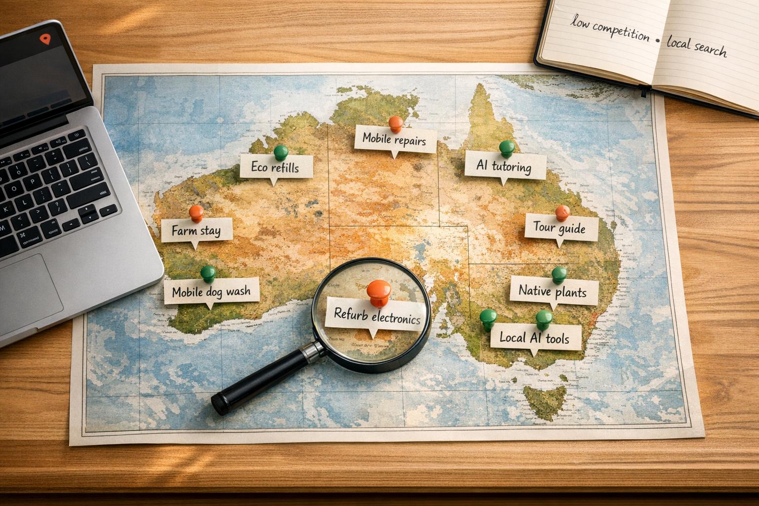 Low-Competition Business Ideas in Australia With Local Search Demand