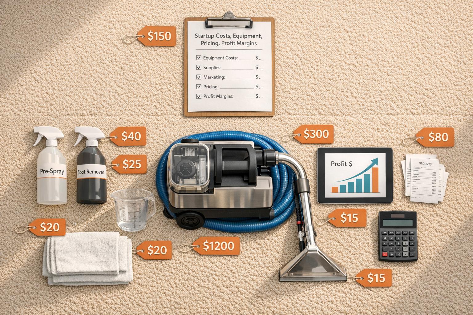 Carpet Cleaning Business Startup Costs and Profit Margins