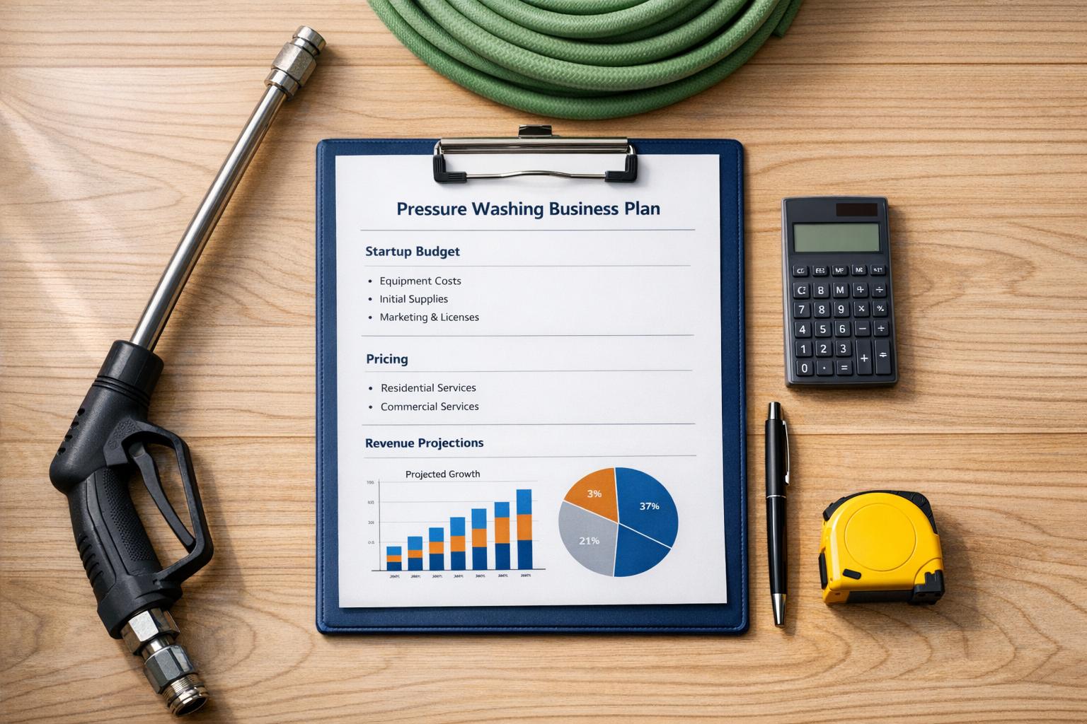Pressure Washing Business Plan Template With Startup Budget