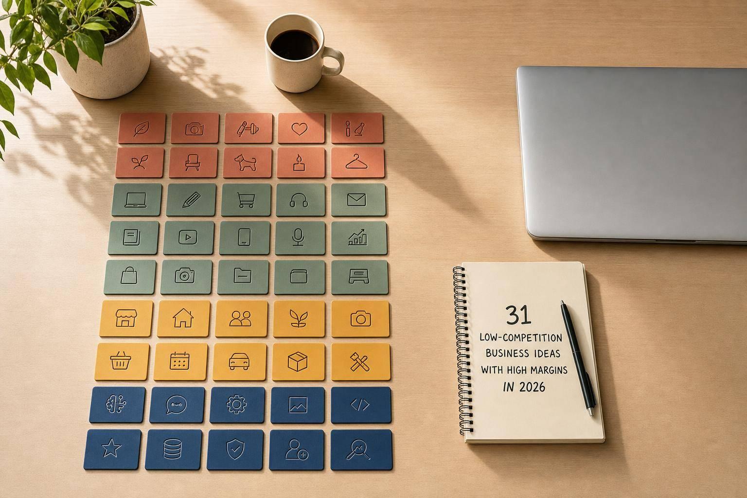 31 Low-Competition Business Ideas With High Margins in 2026
